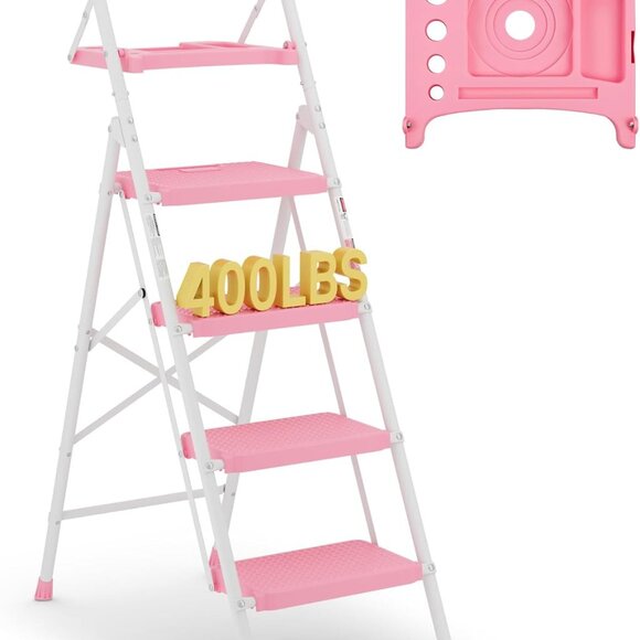 Party Supplies | 4step Ladder 40lbs Max Load Folding Step Stool With ...
